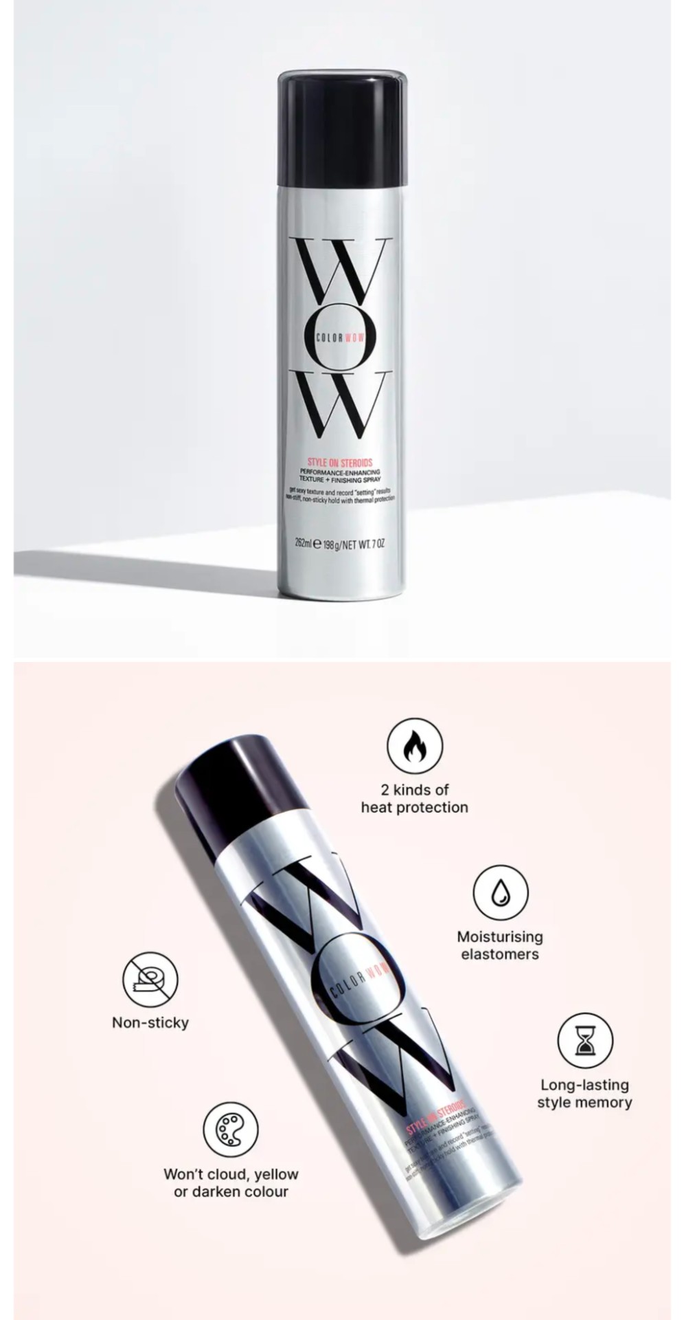 瞬间根部提拉，发丝显得更浓密