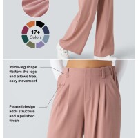 居家舒适：华夫布宽腿裤展示