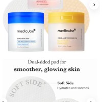 Medicube Zero Pore Pad 半脸妆前后对比