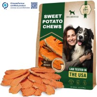 妈妈分享狗狗吃红薯脆片的反应