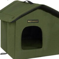 后院流浪猫试用自暖防水猫屋