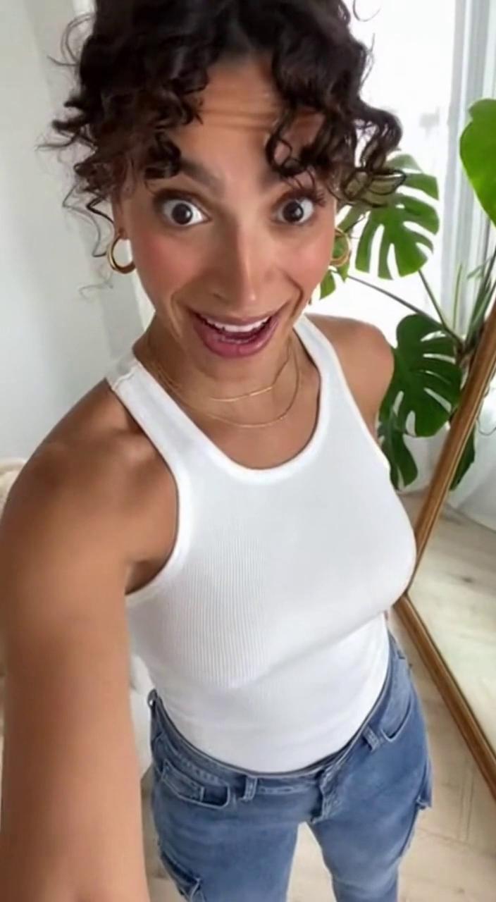 低腰弹力工装牛仔裤惊喜试穿